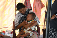 A mother with her child